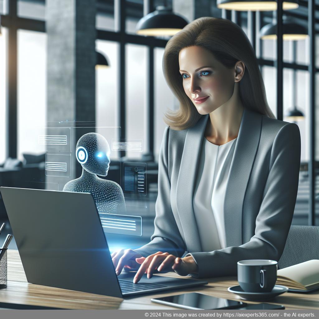 A visual representation of a friendly AI chatbot interface integrated into a modern WordPress website design.