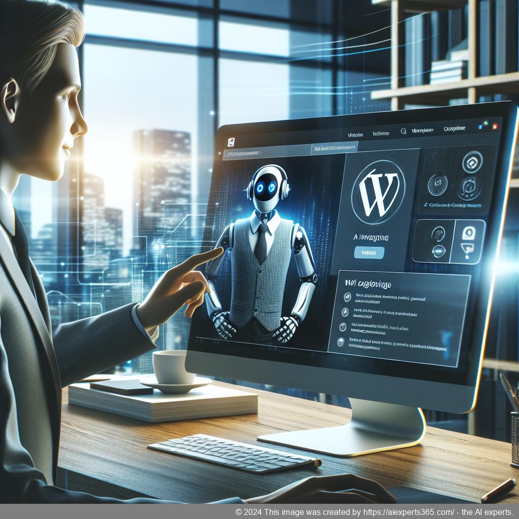 A screenshot showcasing Ailisha's AI Chatbot interface on a WordPress website highlighting its key features.
