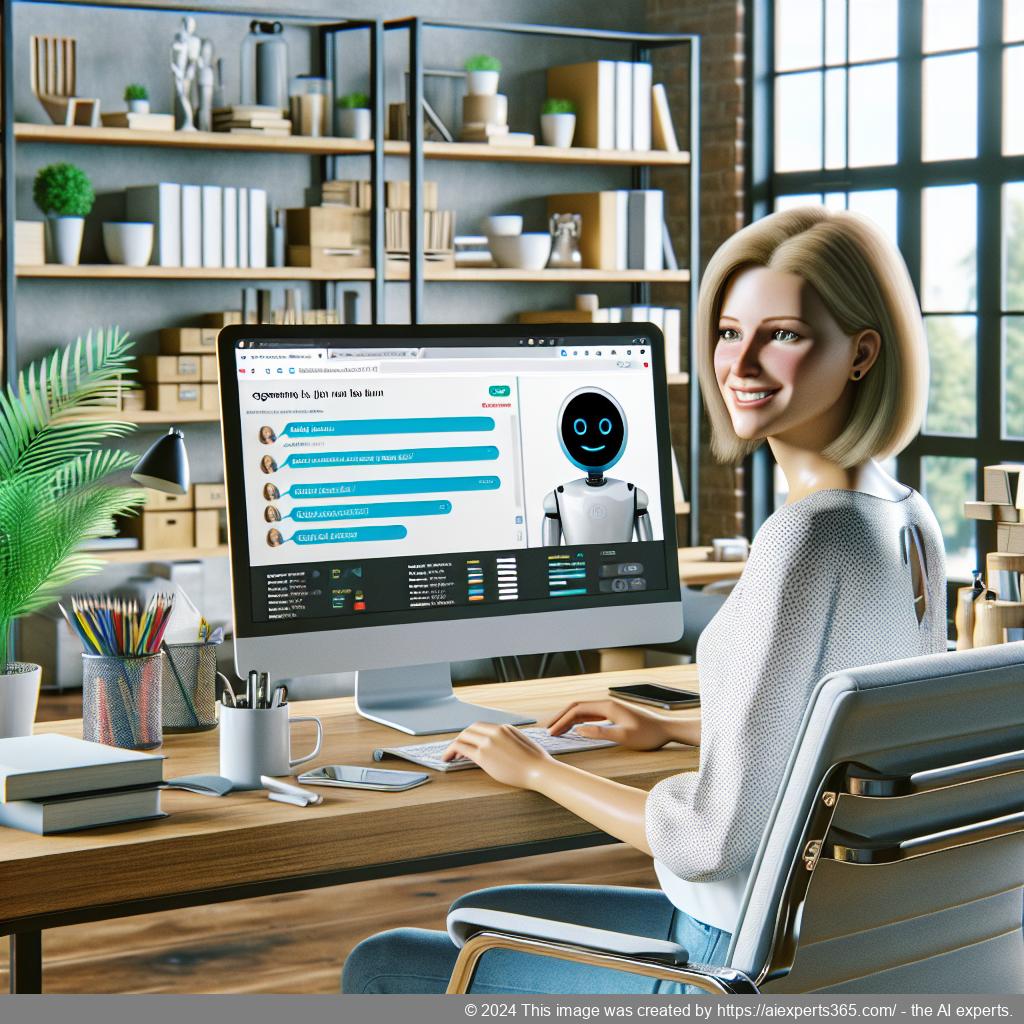 A screenshot showcasing Ailisha's AI Chatbot interface integrated into a WordPress website.