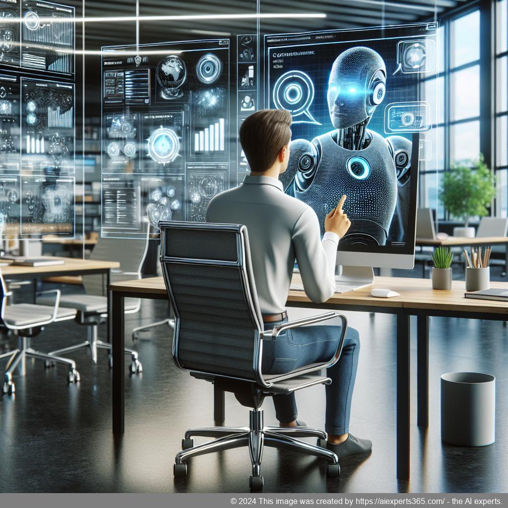 A visual representation of a friendly AI-powered chatbot assisting users on a WordPress website.