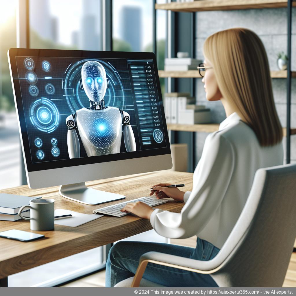 An illustration showcasing a WordPress website with a chatbot interface powered by AI technology, highlighting enhanced customer interaction.