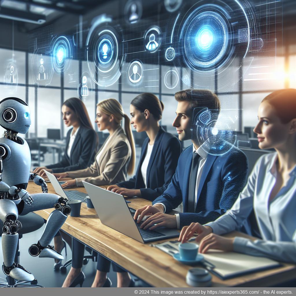 A visual representation of a multi-department chatbot facilitating seamless communication between various business functions.