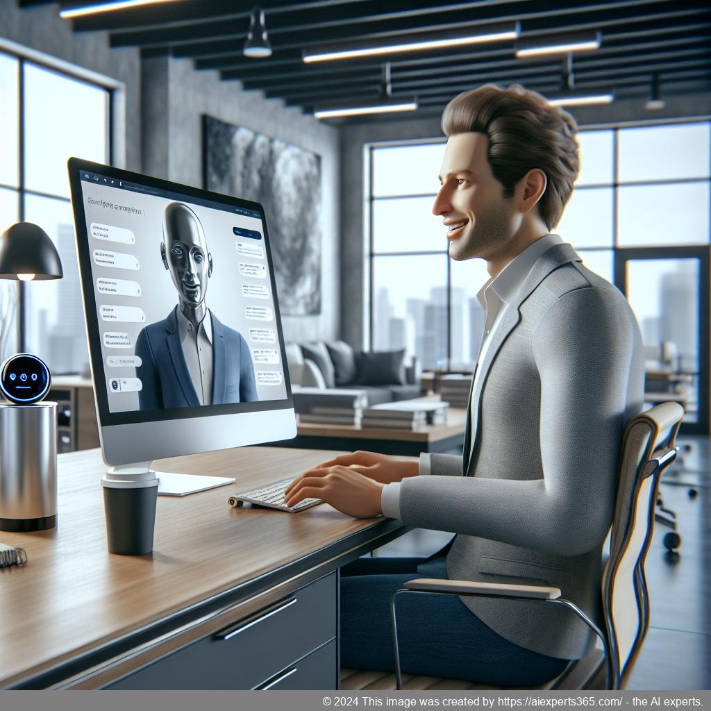 A visual representation of enhanced customer interaction using the WordPress ChatGPT Chatbot Plugin showcasing a friendly chatbot interface on a computer screen.