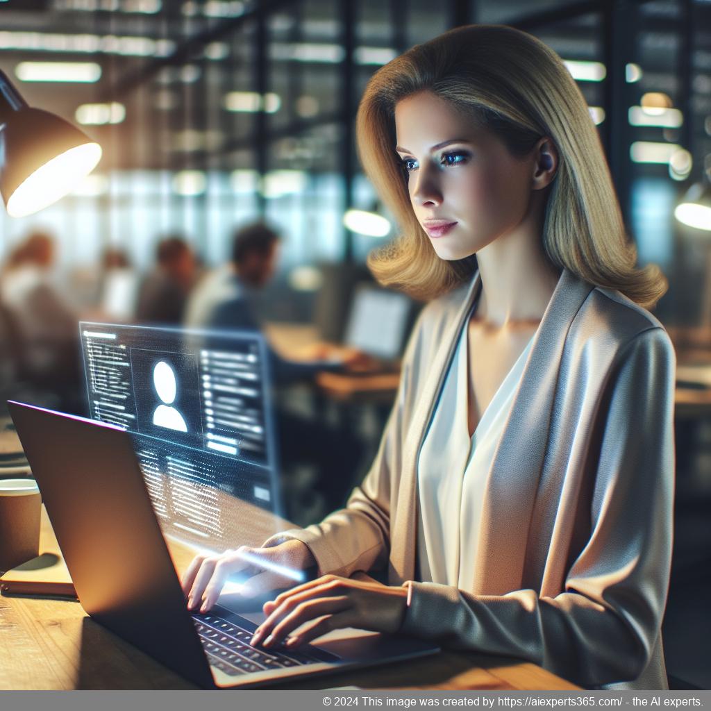 Ailisha's AI Chatbot interface displayed on a laptop screen showcasing its user-friendly design and functionality.