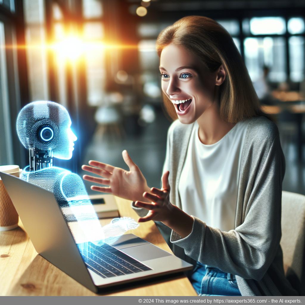 A visual representation of a person interacting with a WordPress ChatGPT chatbot on a computer screen showcasing enhanced user experience.