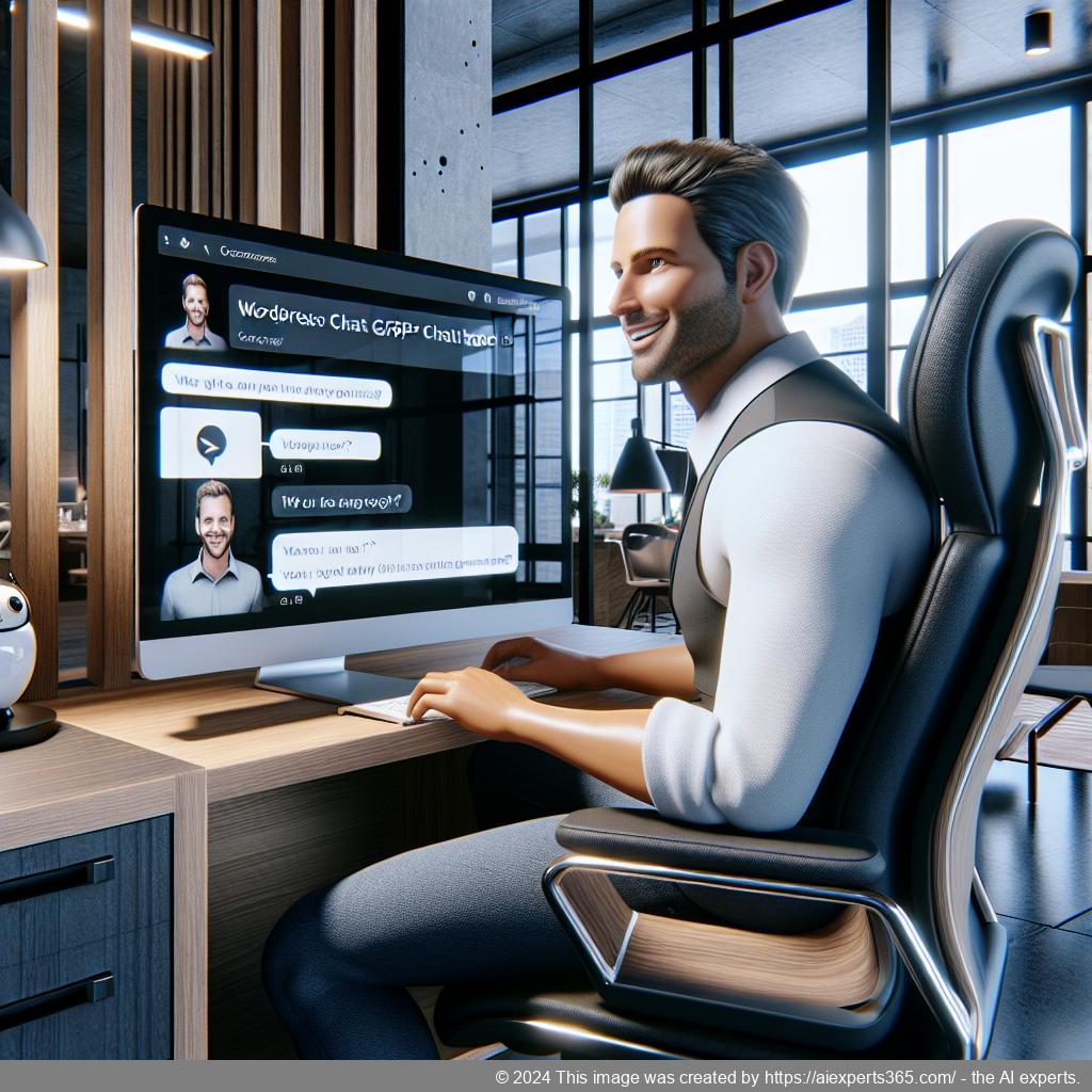 A visual representation of a WordPress ChatGPT chatbot enhancing online customer support through AI-driven technology.