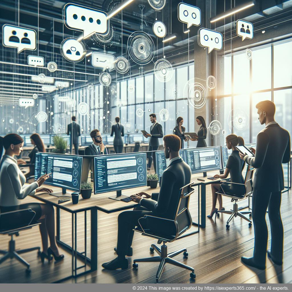 A professional-looking interface showcasing a WordPress website integrated with a ChatGPT chatbot providing customer support.