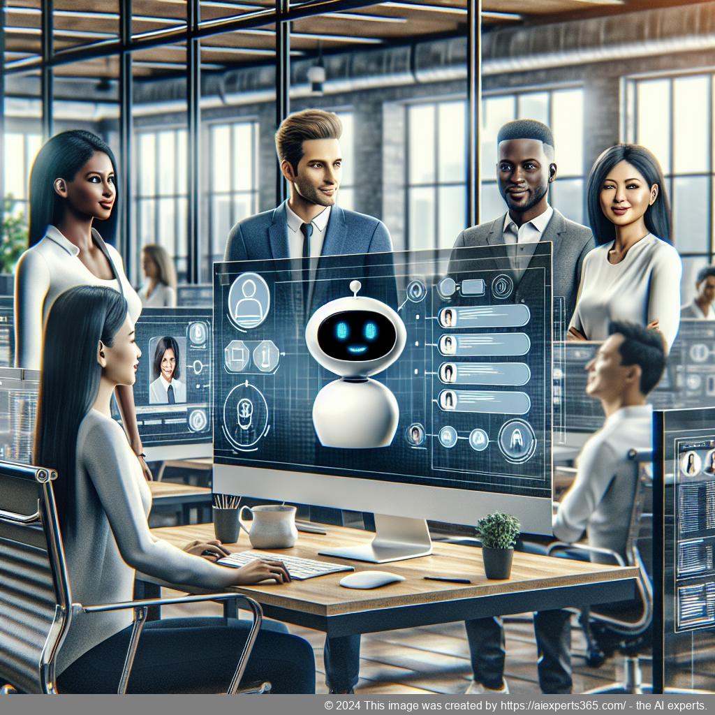 A professional setting showcasing a WordPress ChatGPT chatbot interface enhancing user interaction on a website.