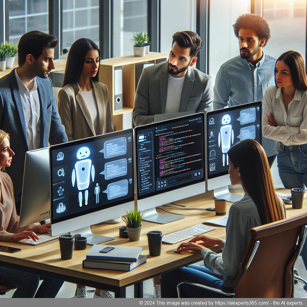 A visual representation of a multi-department chatbot enhancing customer support processes through seamless integration.