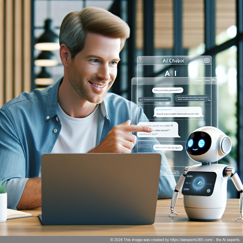 A screenshot showcasing Ailisha's AI Chatbot interface integrated into a WordPress website, highlighting its features like customizable responses and analytics.
