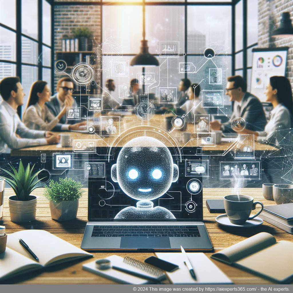 Ailisha's AI Chatbot interface displayed on a laptop screen showcasing its user-friendly design suitable for WordPress websites.