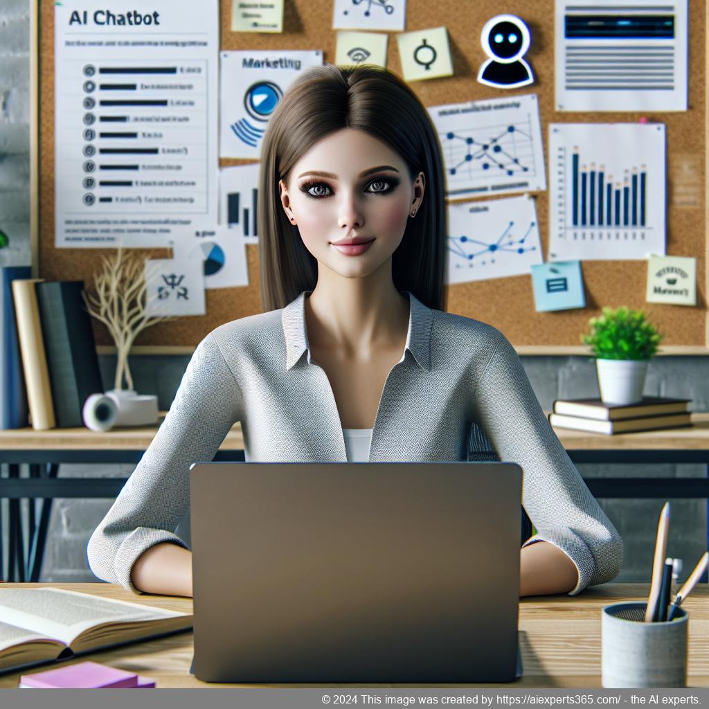 Ailisha's AI Chatbot interface displayed on a laptop screen showcasing its features designed for enhancing customer service on WordPress websites.