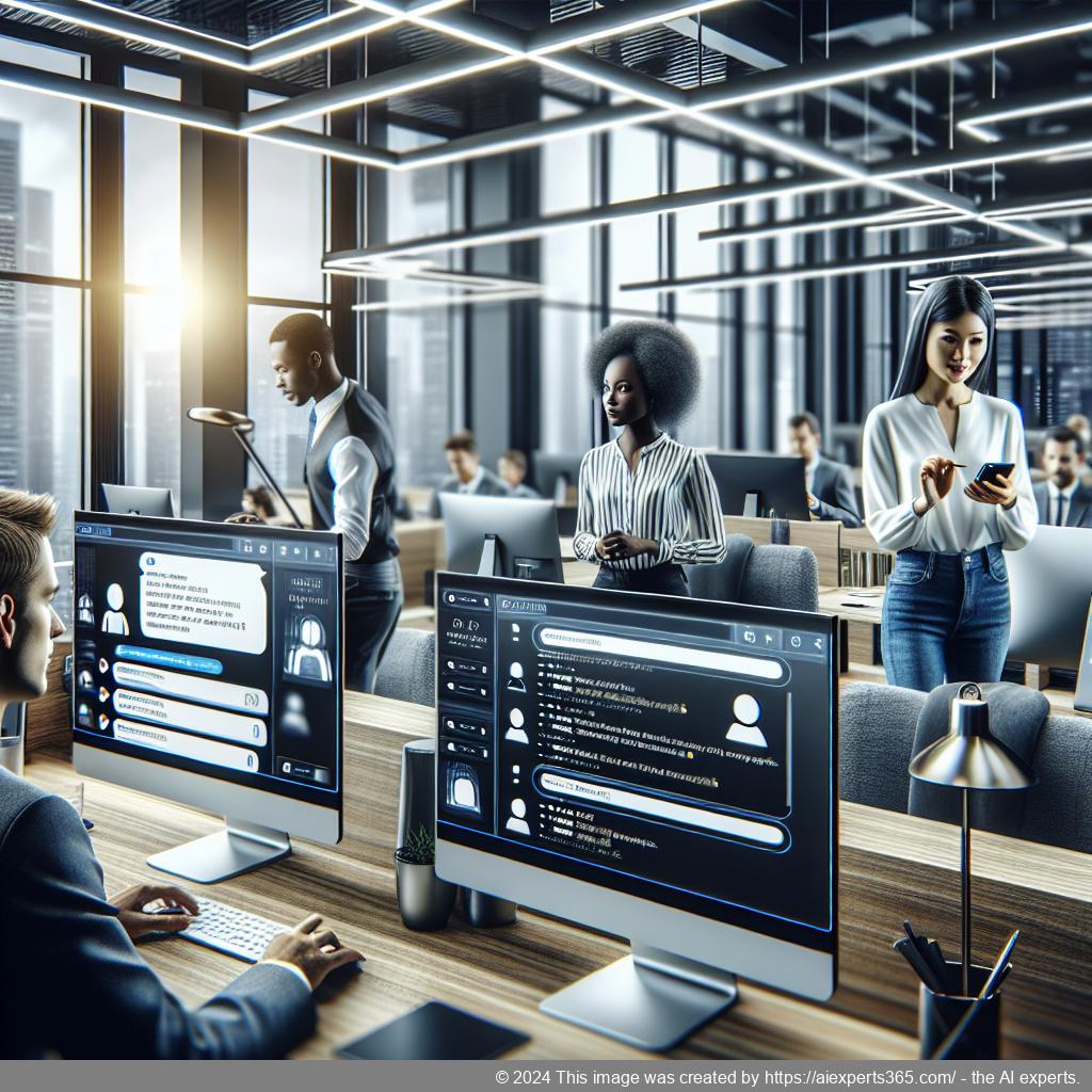 A professional setting showcasing a customized WordPress ChatGPT chatbot interface designed for enhanced user interaction.