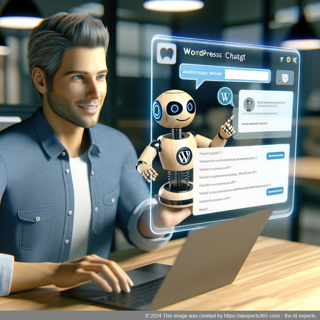 A visual representation of a WordPress ChatGPT chatbot enhancing customer support experience through AI technology.