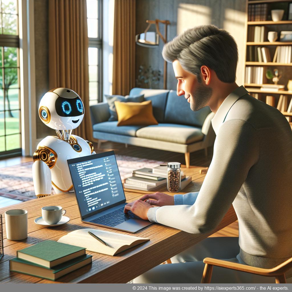 A visually appealing representation of an AI-powered chatbot assisting customers on an e-commerce website.