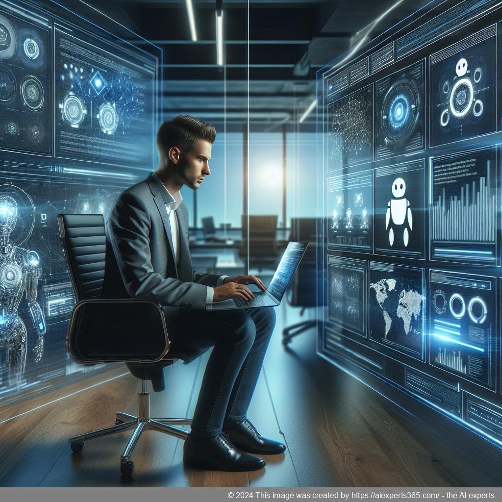 A visually engaging representation of an innovative WordPress chatbot interface showcasing seamless integration with websites.