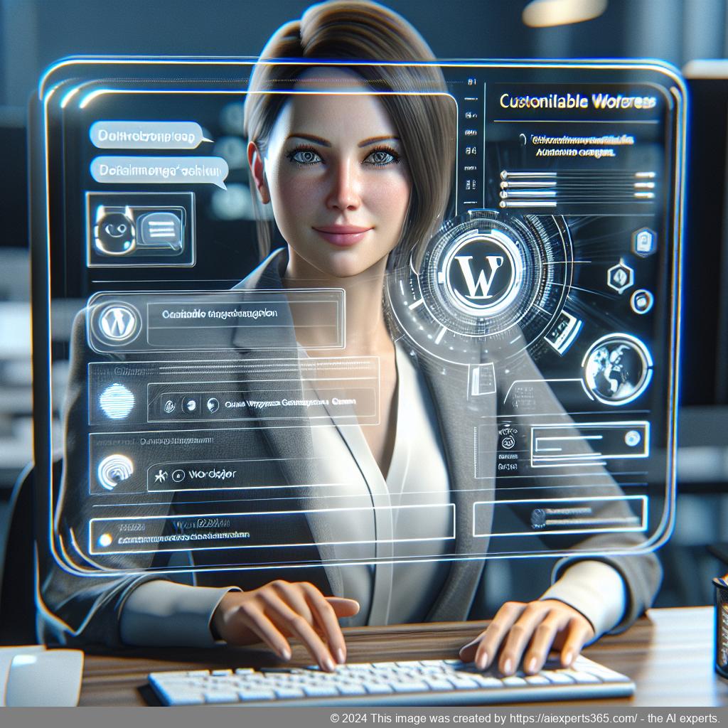 A visual representation of a customizable WordPress chatbot interface showcasing user-friendly design elements.