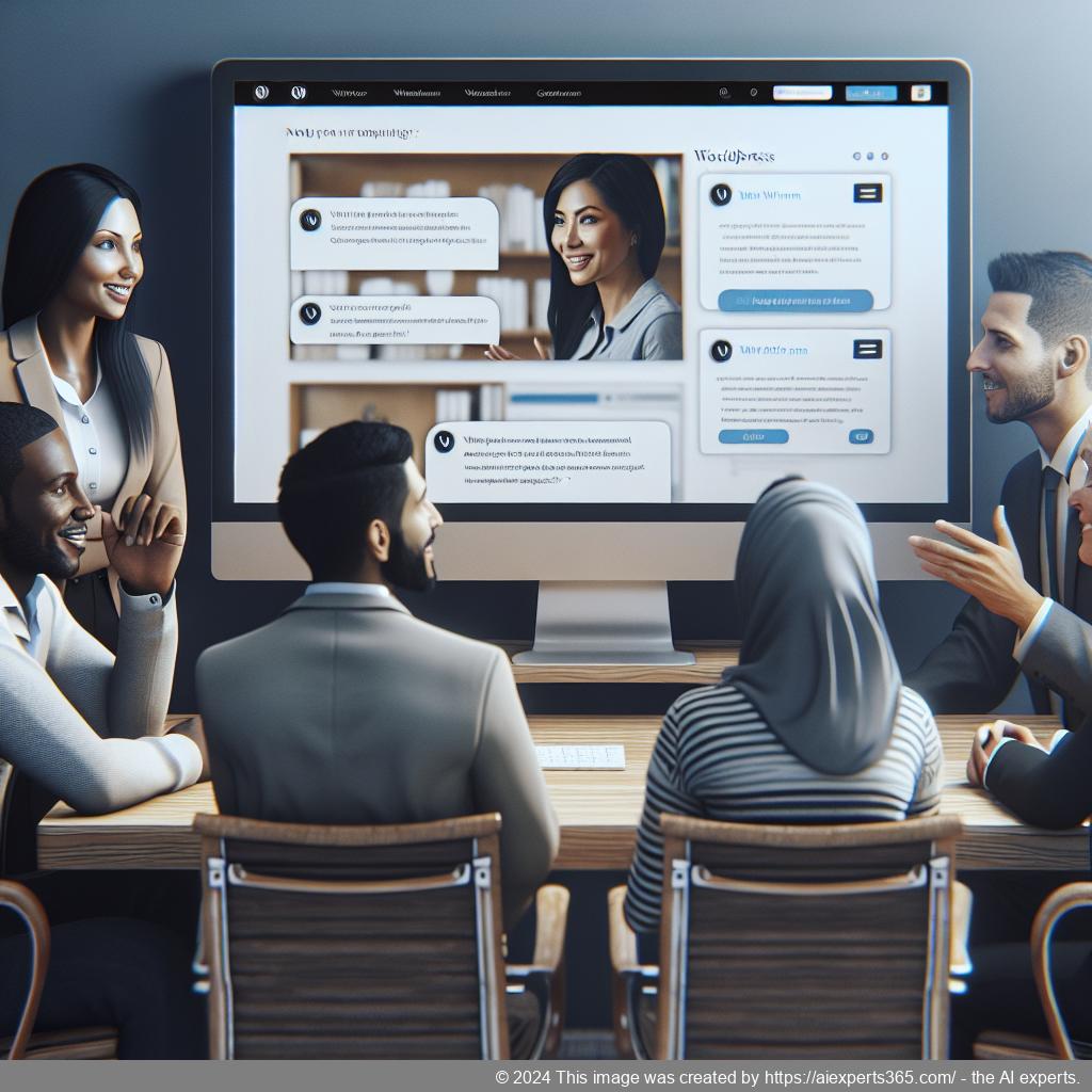 A visual representation of enhanced customer interaction using a WordPress chat plugin featuring AI technology.