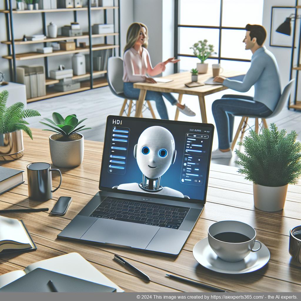 Ailisha's AI Chatbot interface displayed on a laptop screen showcasing user-friendly design aimed at enhancing customer engagement on WordPress sites.