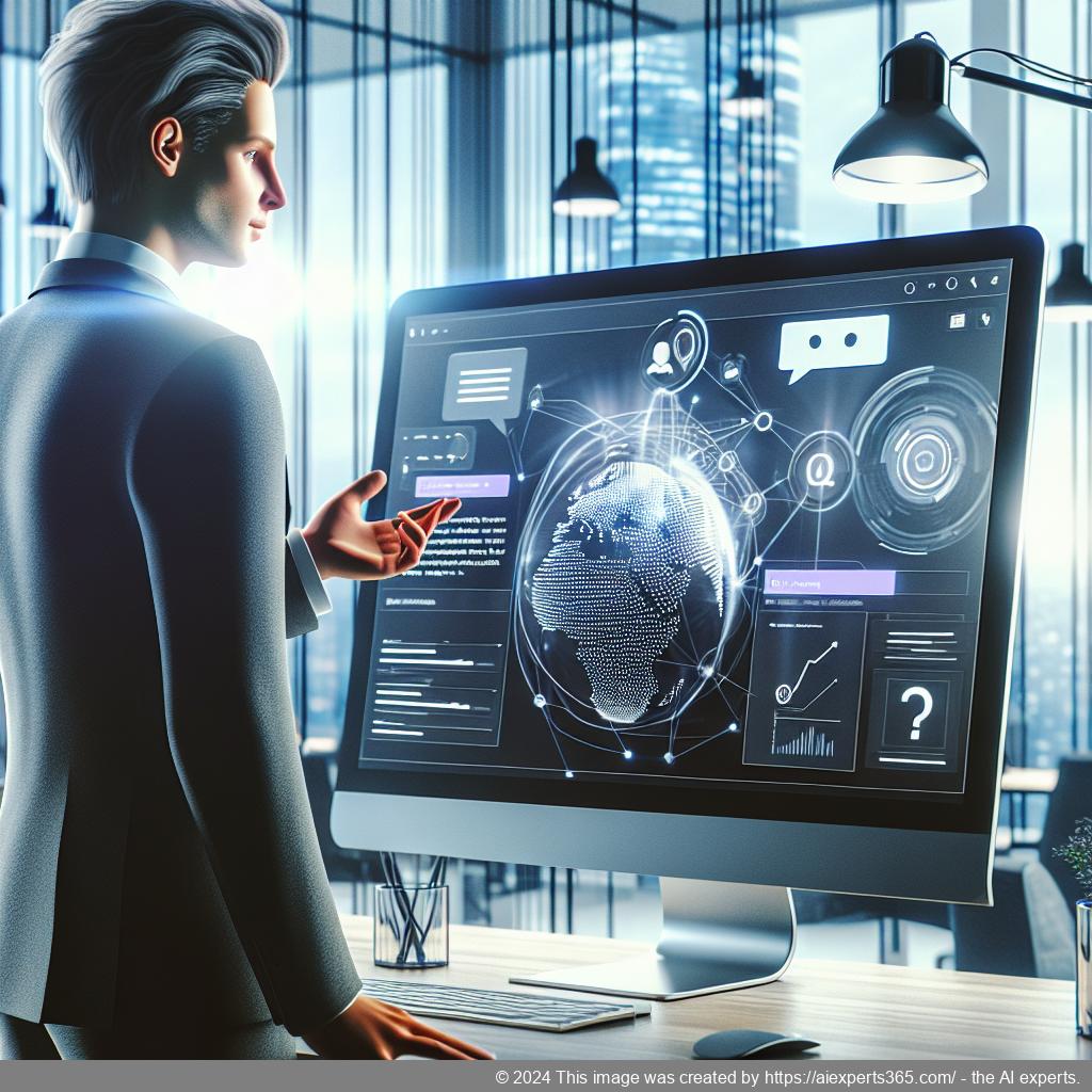 Illustration of a friendly chatbot interface integrated into a modern WordPress website showcasing user-friendly interaction.