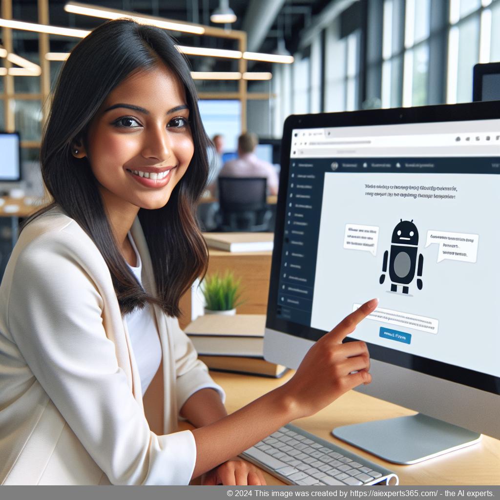 A screenshot showcasing Ailisha's AI Chatbot integrated into a WordPress website interface.