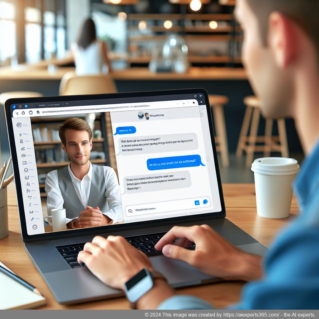 Ailisha's AI Chatbot interface displayed on a laptop screen showcasing its features for enhancing customer engagement on WordPress websites.