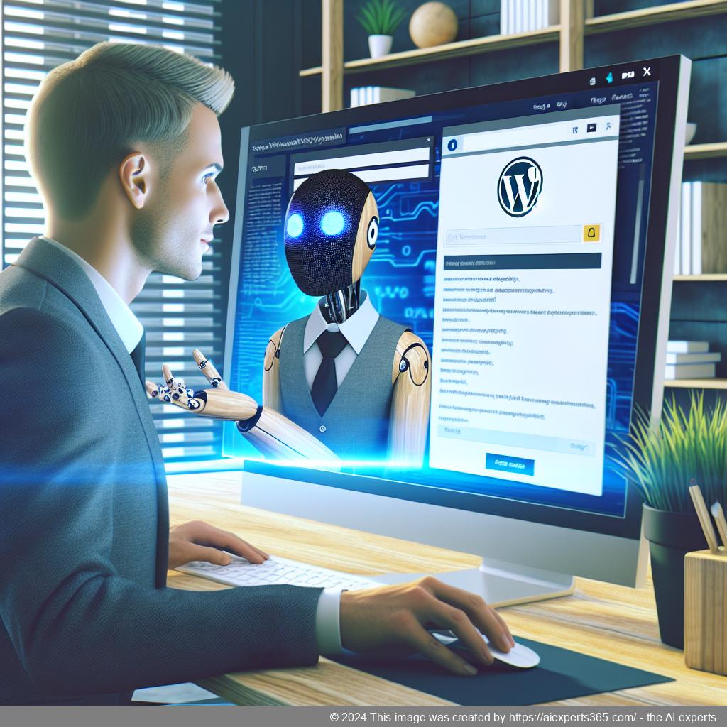 A visual representation of a WordPress ChatGPT chatbot interface showcasing its features like personalization, analytics, and seamless integration.