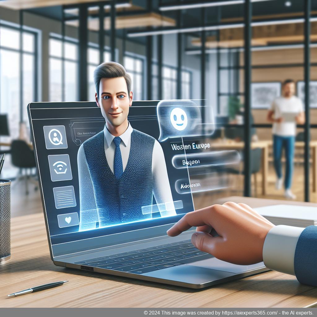 A visually appealing representation of a WordPress ChatGPT chatbot assisting users on a digital platform, showcasing modern technology in customer service.