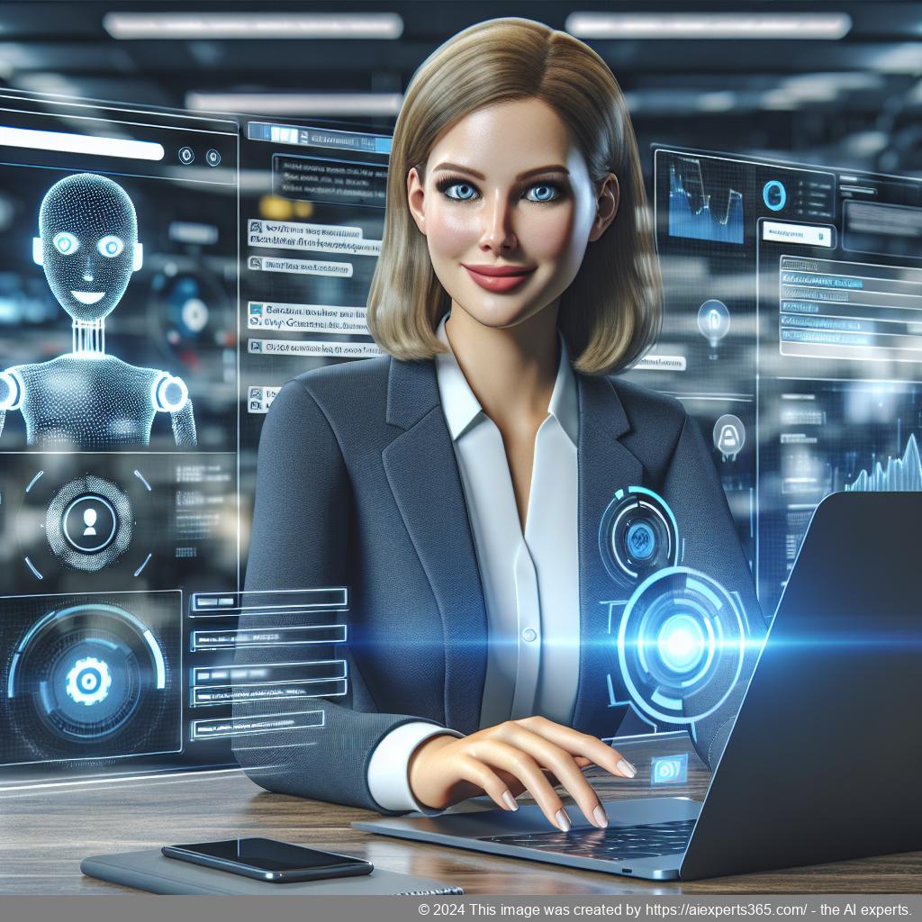 A visually appealing representation of a friendly AI-driven chatbot assisting customers on a modern WordPress website.