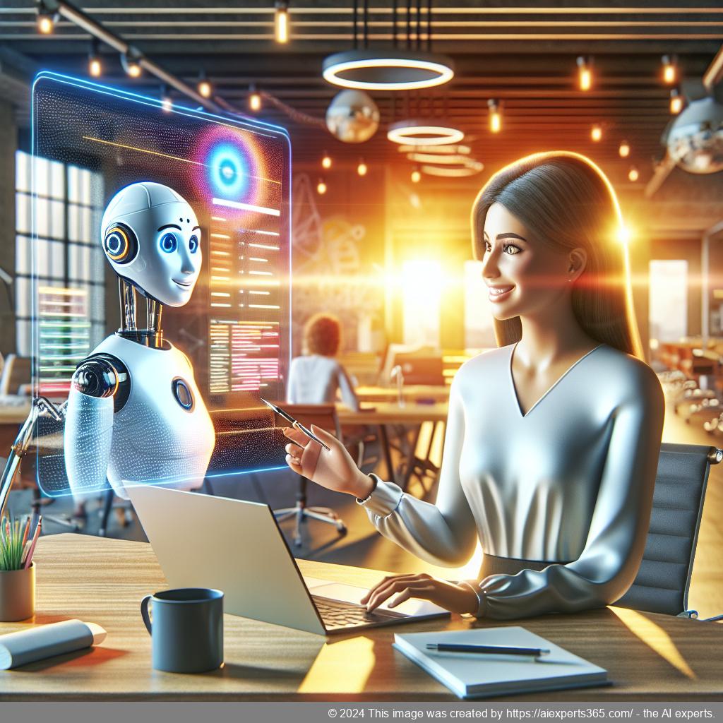 A visual representation of a friendly German-speaking AI chatbot assisting a user on a computer screen, showcasing modern technology in enhancing customer experiences.