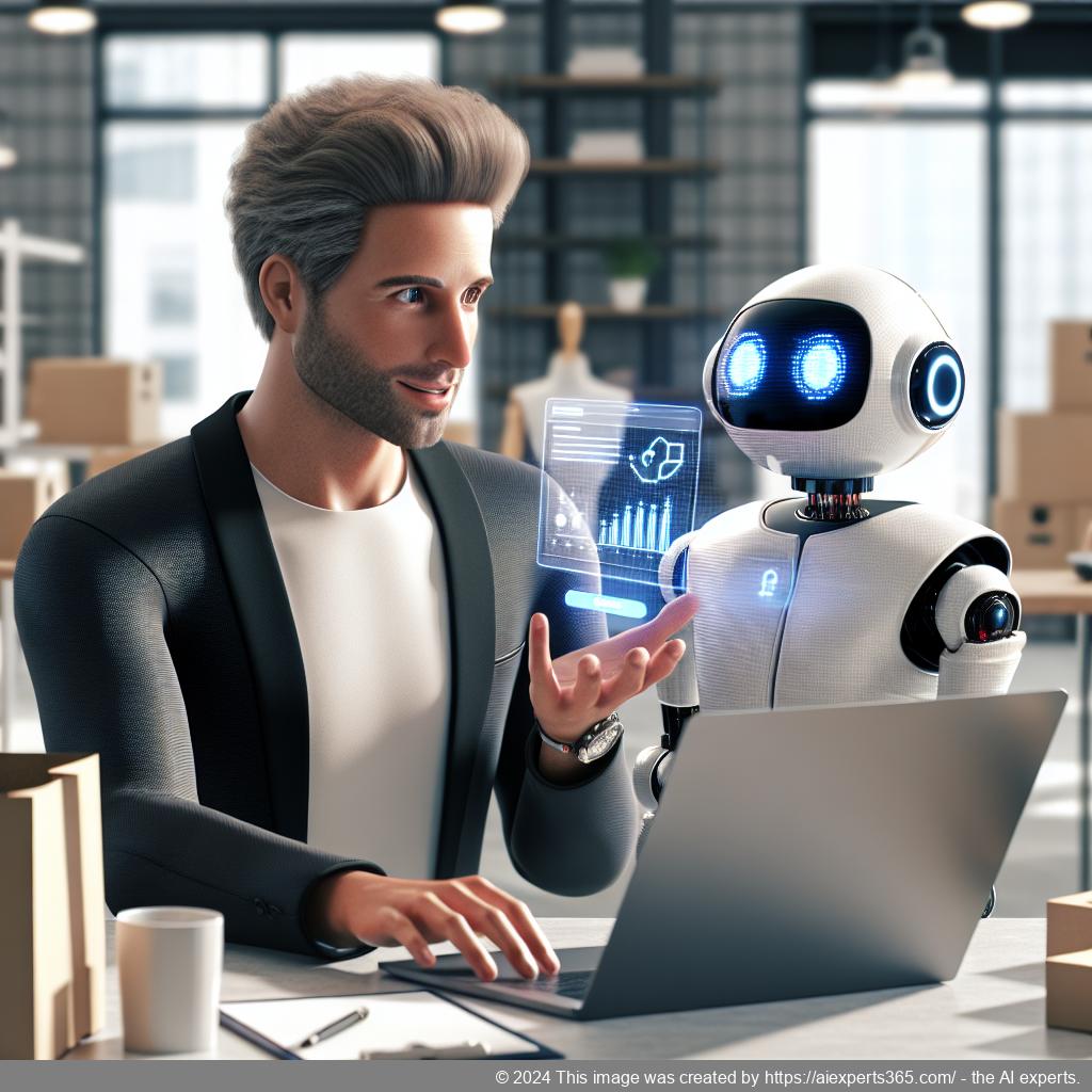 A visual representation of a website featuring a friendly AI-powered chatbot assisting customers on a WordPress site.