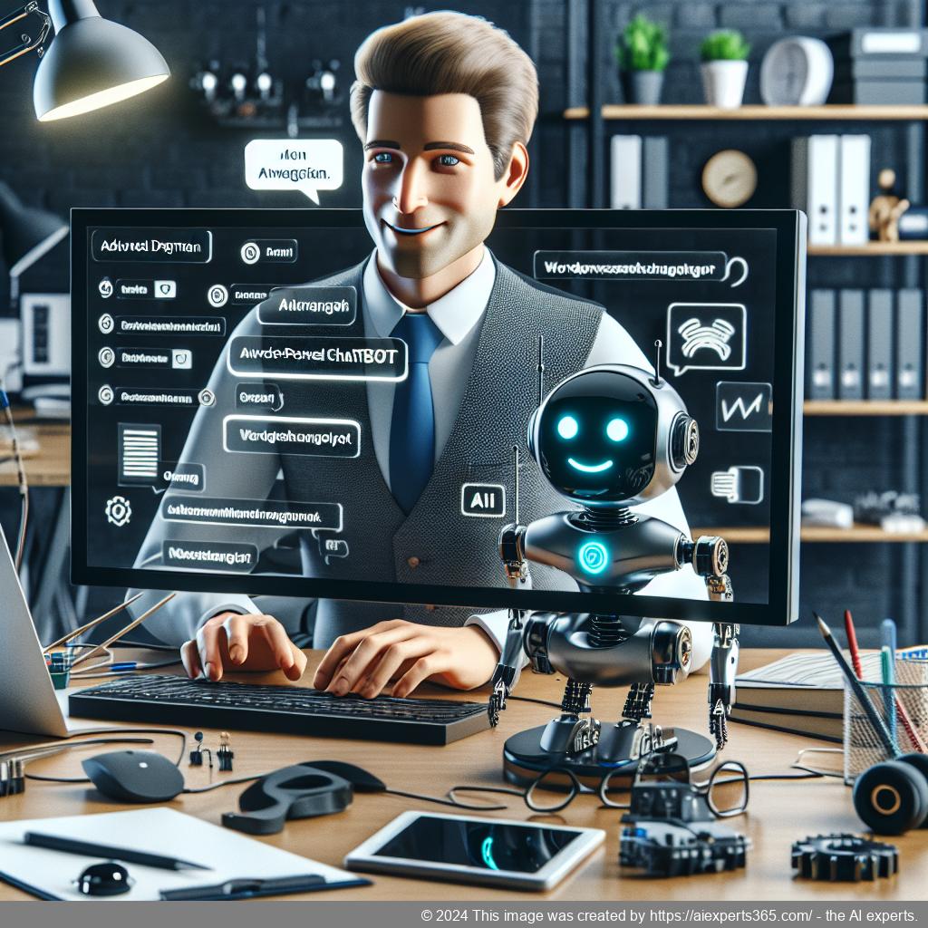 A visual representation of a WordPress ChatGPT chatbot enhancing e-commerce customer service through AI technology.