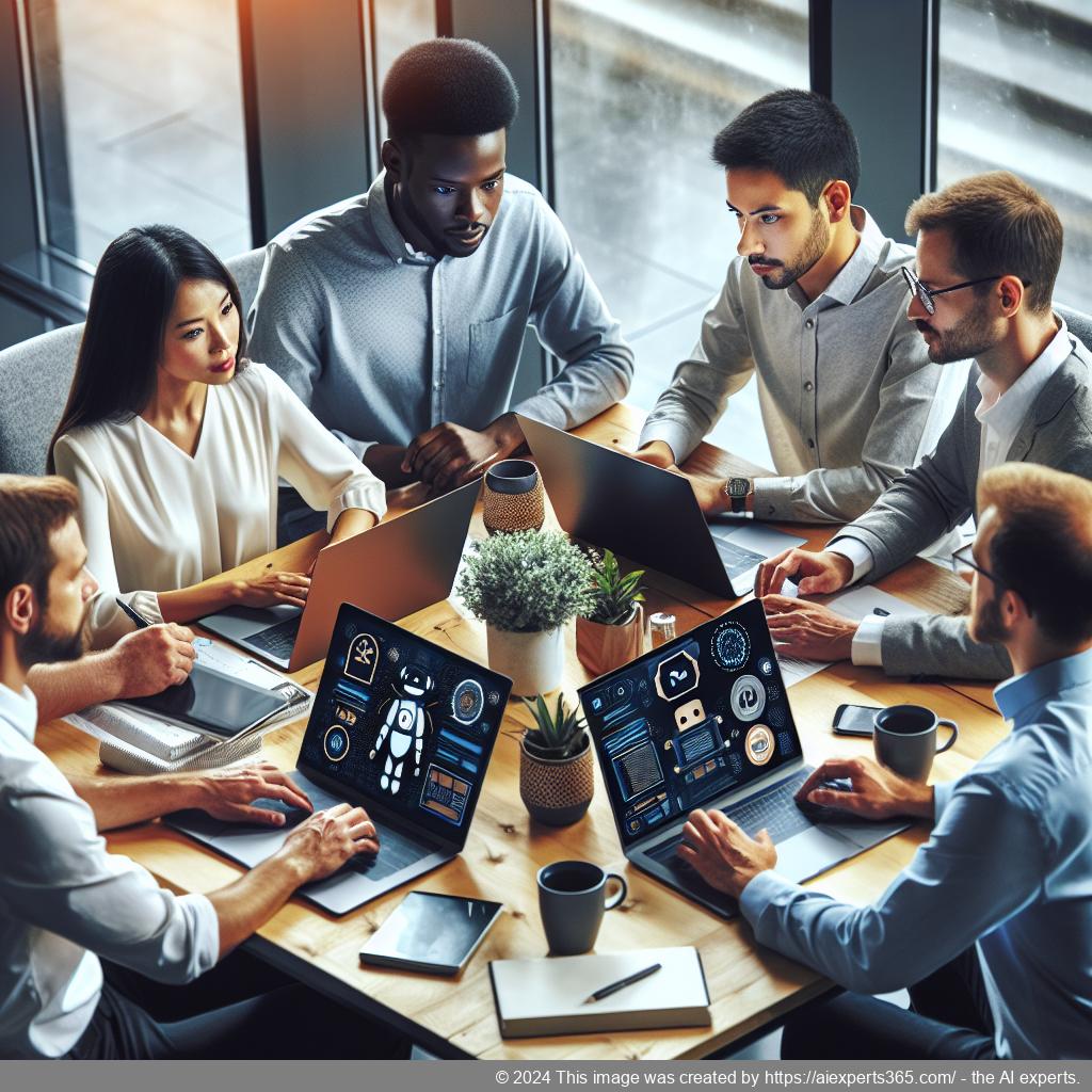 A visual representation of a multi-department chatbot interface showcasing personalized interactions across various business functions.