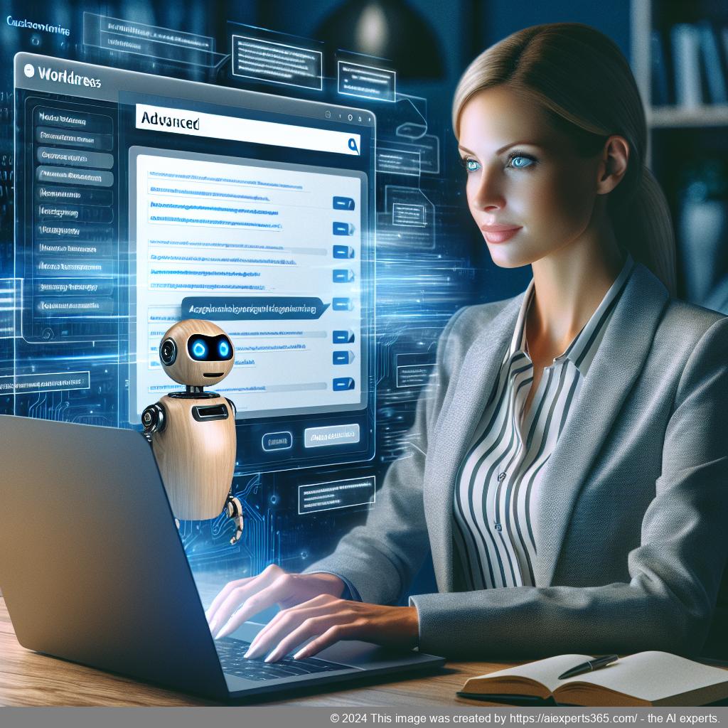 A screenshot showcasing Ailisha's AI Chatbot interface on a WordPress website highlighting its features for enhanced customer support.