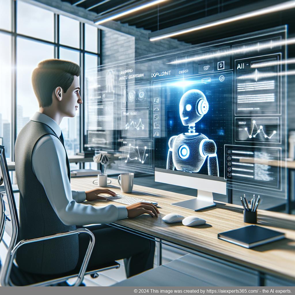 A visual representation of an engaging WordPress website featuring a friendly AI chatbot assisting users in real-time.