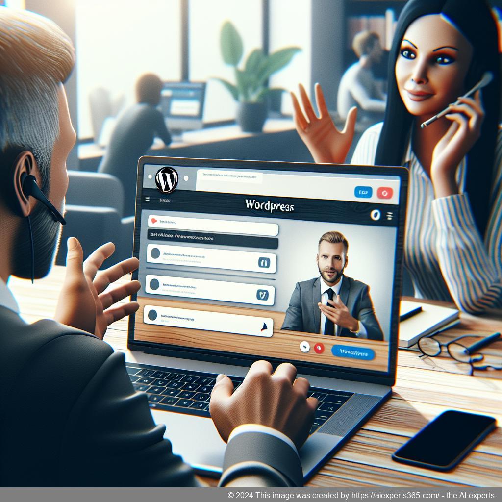 A visual representation of enhanced online communication through a WordPress chat plugin showcasing diverse individuals engaging via live chat.