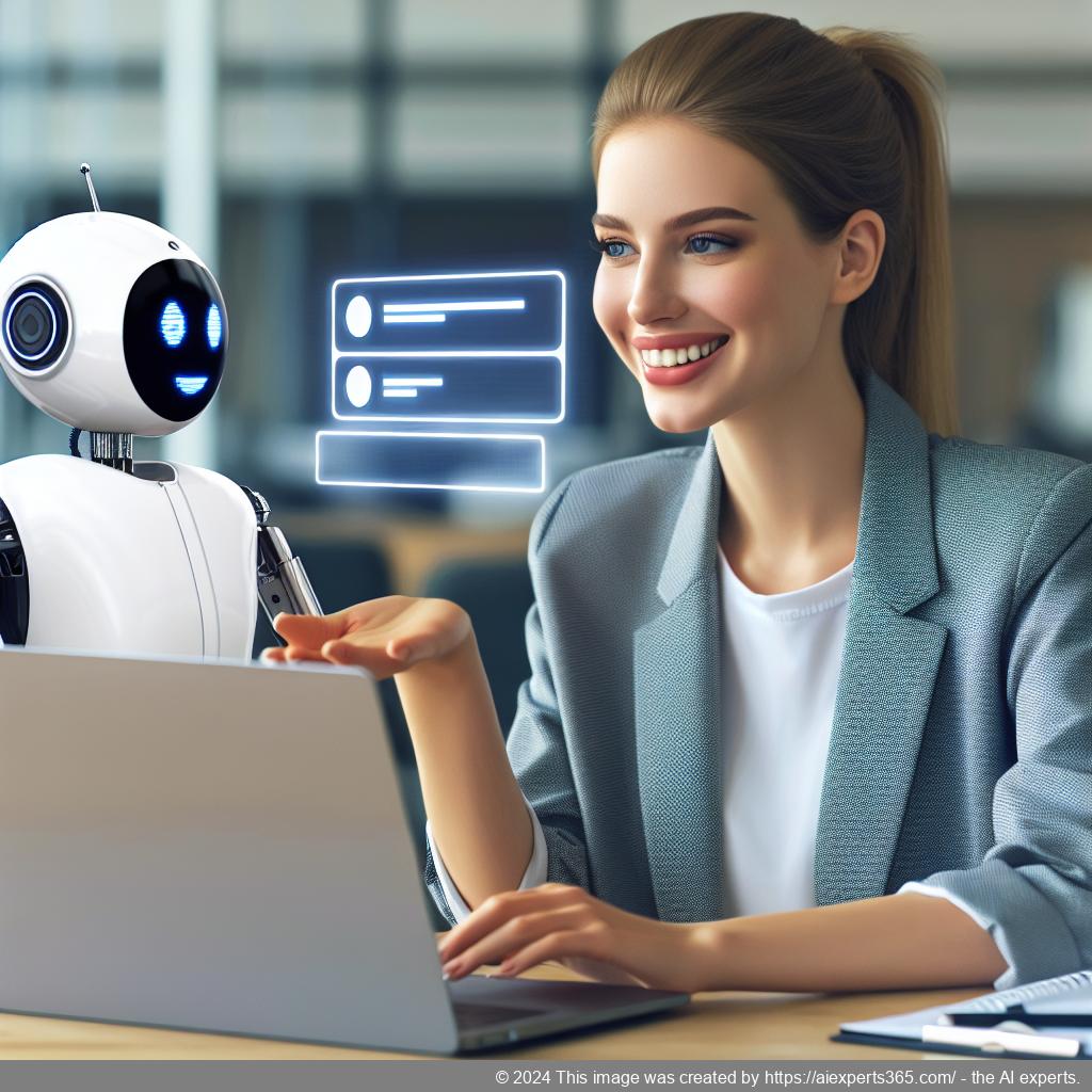 A visual representation of a person interacting with a chatbot interface on a computer screen showcasing the WordPress ChatGPT Chatbot Plugin.