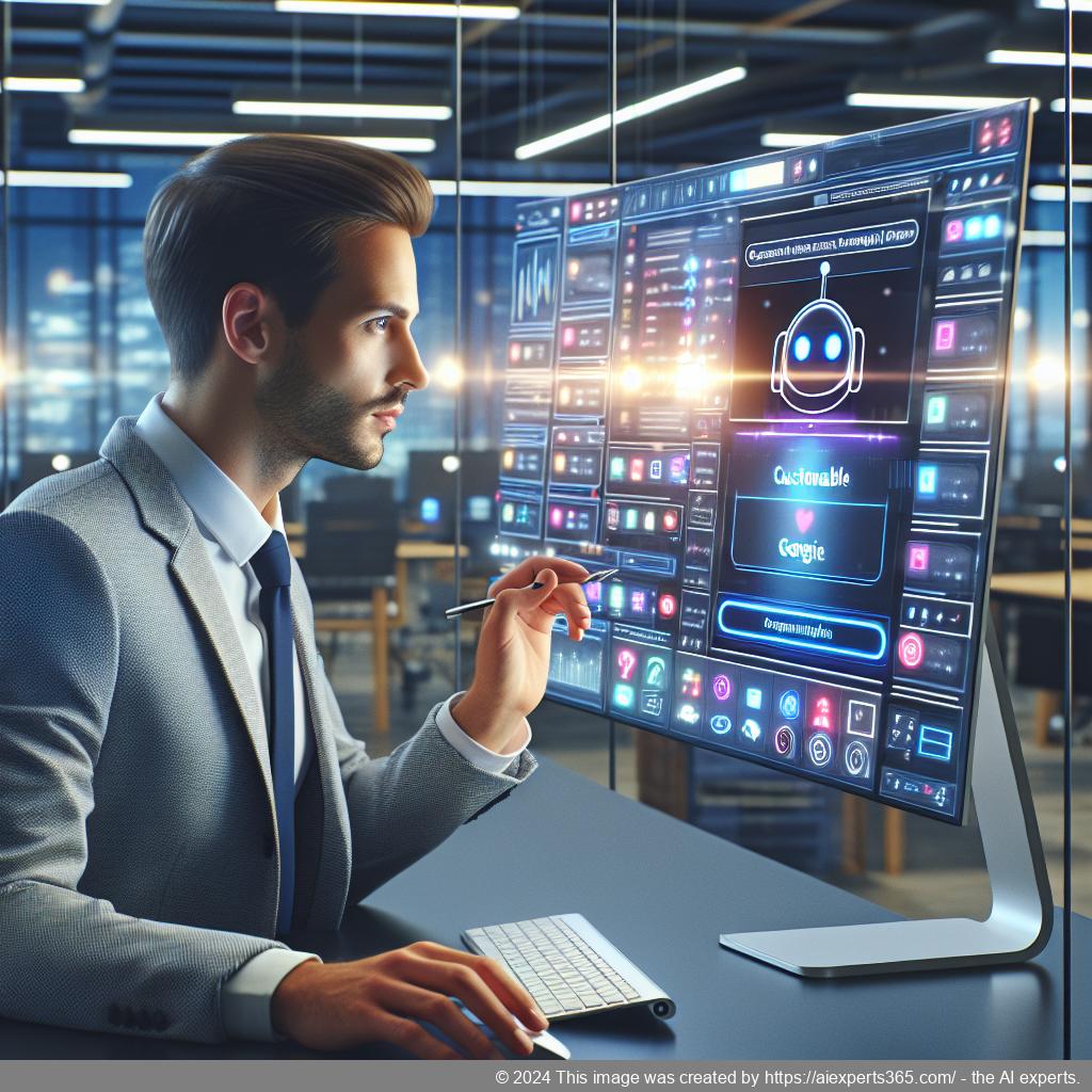 A visual representation of a customizable WordPress chatbot plugin showcasing its features like personalization, analytics, and integration.
