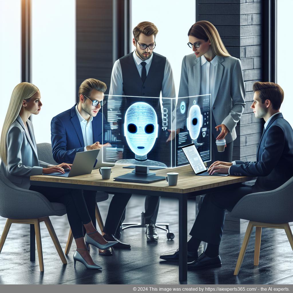 A professional team using Ailisha's AI Chatbot on a WordPress site, showcasing enhanced customer engagement.