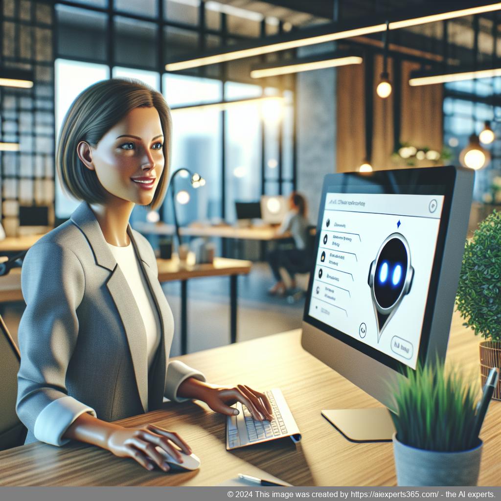 A visual representation of a friendly AI-powered chatbot interface designed specifically for WordPress websites.